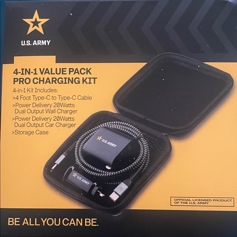U.S. Army Black and Gold Charging Kit